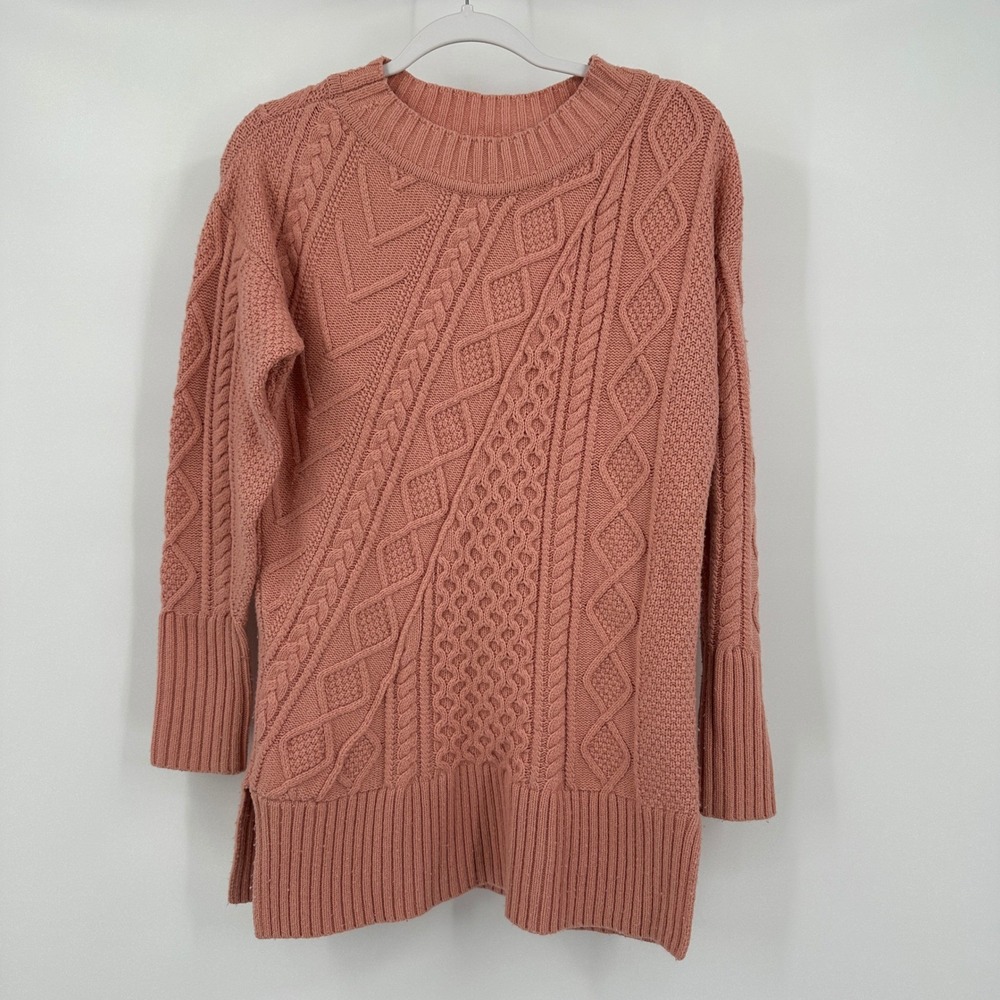 J Crew Womens Preppy Cable Knit Sweater Size S Minimalist Quiet Luxury Soft Girl